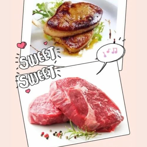 Natural's Choice - [鵝肝+ 草飼牛肉眼扒 (2塊) 甜蜜蜜套餐] 紐西蘭Sliver Fern牛肉眼扒2塊 (總重450g+-) + 匈牙利優質鵝肝片2塊(80g-100g +-) (急凍-18度)